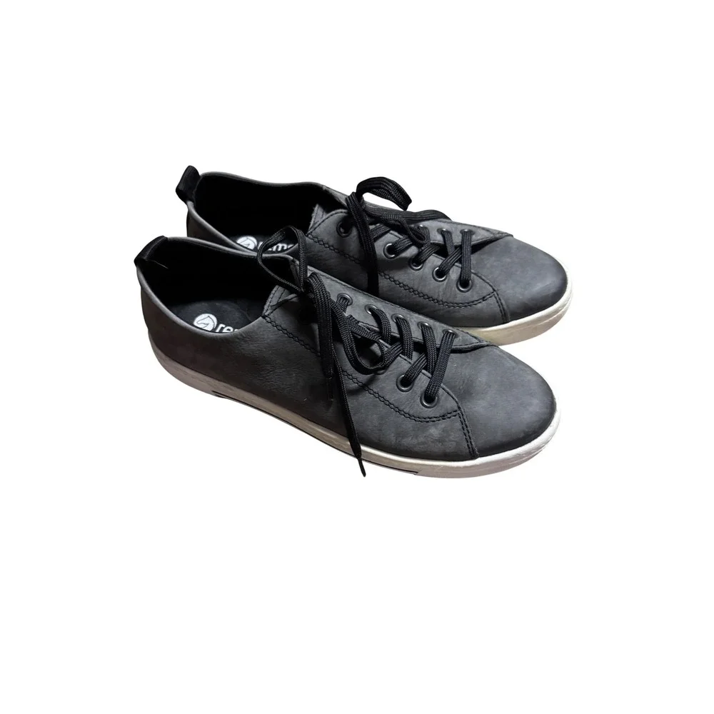 Remonte Alina 00 Moor Leather Sneakers Soft Grey Leather Low Top  EU 39 US 8.5 - Picture 2 of 8